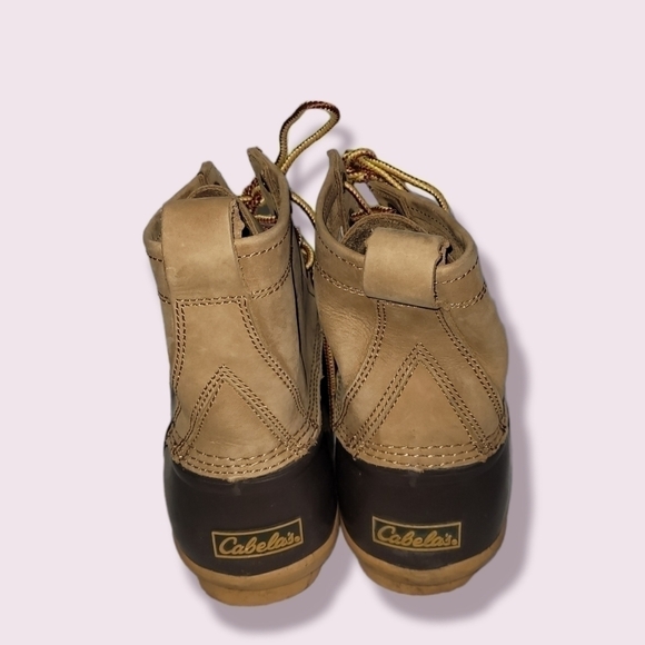 Cabela's Men's "Steel Shank" Leather Upper Duck Work Boots Men's Size 10 - Picture 4 of 12